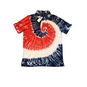 Ralph Lauren Custom Slim Fit Size Large Americana Tie Dye Polo Shirt White Pony